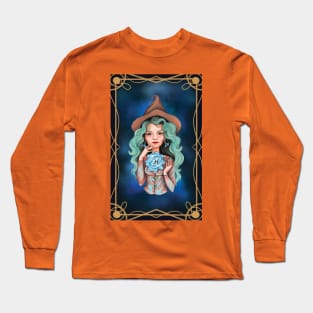 Blue hair pisces witch Long Sleeve T-Shirt